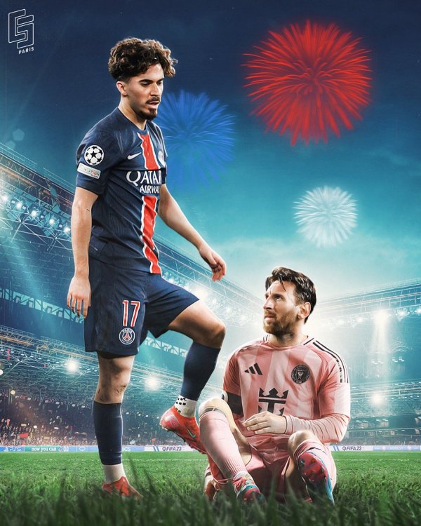 What a grudge 🤔 French media posted pictures to celebrate: Messi was helpless and Vitinia stepped over
