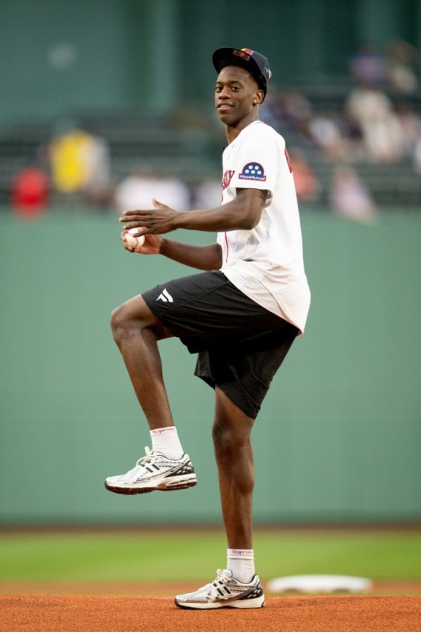Full of rows! 26-year top pick AJ Dibansa kicks off the Boston Red Soxes for his hometown baseball team