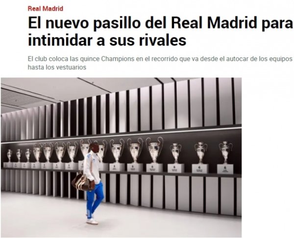 This is the foundation! To deter opponents, Real Madrid showcases 15 Champions League trophys in the Bernabeu channel