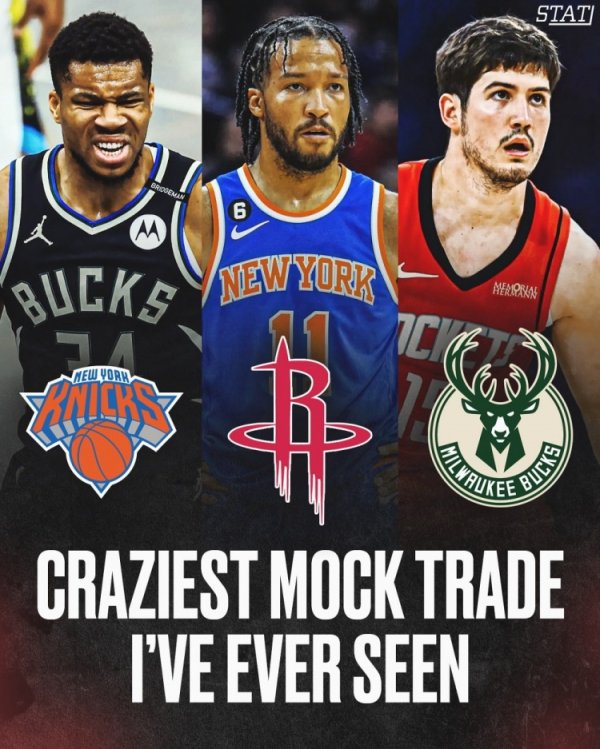 Trade simulation: Alphabet goes to New York, the Rockets get Brunson, the Bucks get Van Jordan& Hart& Shepard, etc.