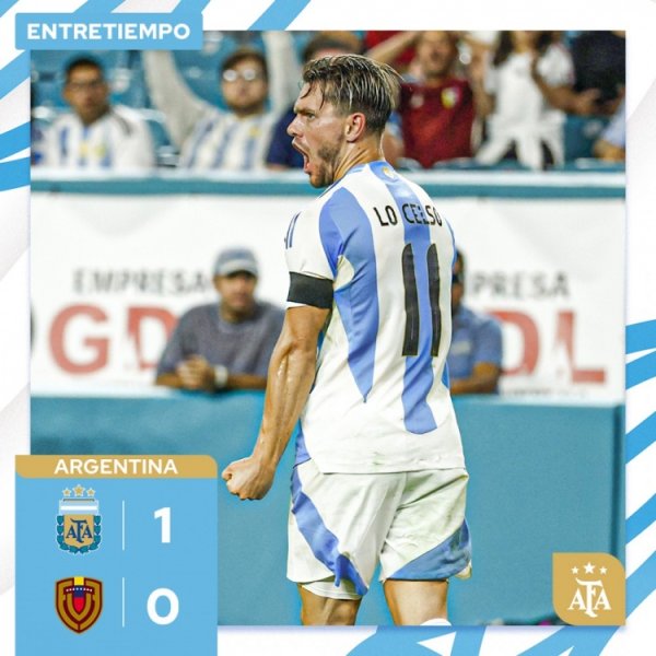 Halftime - Argentina 1-0 Venezuela, Lautaro missed a good opportunity + assisted Lo Celso to score at Paz s center post