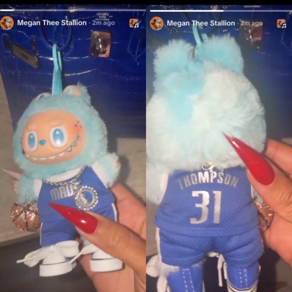 Show your affection in different ways! Klay’s girlfriend shows off Labbu wearing Klay’s jersey