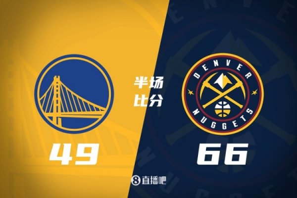 Halftime report - Nuggets lead Warriors 66-49, Murray 19 points, Jokic 14+5+7, Kuming added 0 points