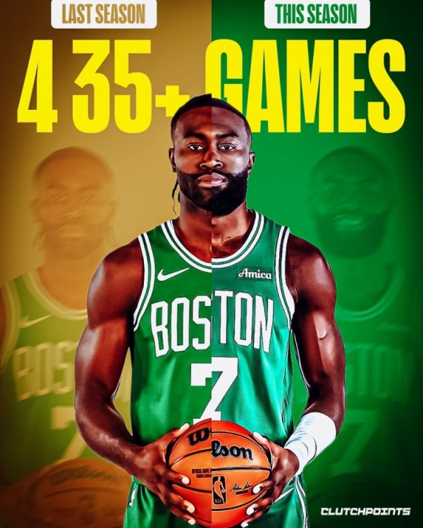 Jaylen Brown scored 35+ points in a single game 4 times last season! This has been achieved 4 times so far this season